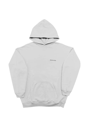 Balenciaga BB Corp logo-embroidered hoodie - Grey