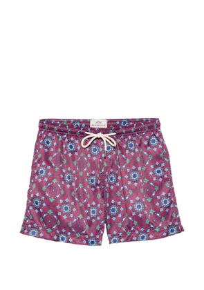 PENINSULA SWIMWEAR Rapallo patterned drawstring swim shorts - Purple