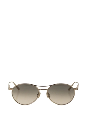 Brunello Cucinelli titanium crystal-lens sunglasses - Gold