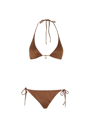 MC2 Saint Barth Viana charm-embellished bikini - Brown