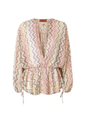 Missoni chevron-patterned beach cover - Neutrals