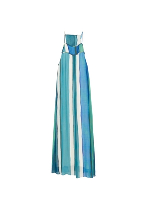 Água de Coco striped maxi dress - Blue