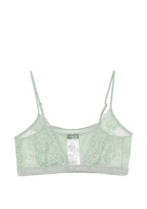 PINKO lace logo-underband bra - Green