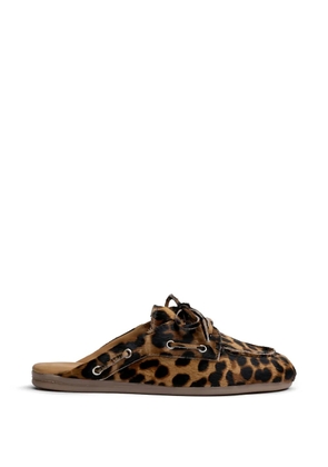 Posa leopard-print mules - Brown