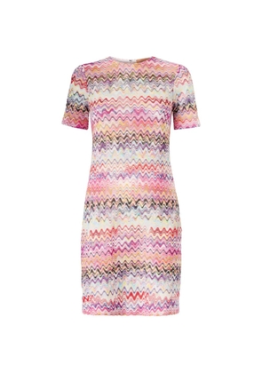 Missoni zigzag-knit short-sleeve dress - Multicolour