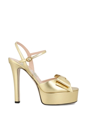 Valentino Garavani bow-detail platform sandals - Gold