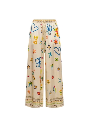 ALEMAIS Sidi silk trousers - Neutrals