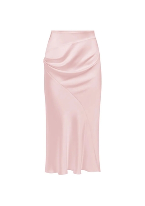 Nina Ricci asymmetrical draped midi skirt - Pink