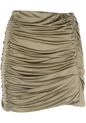 GAUGE81 ruched jersey miniskirt - Green