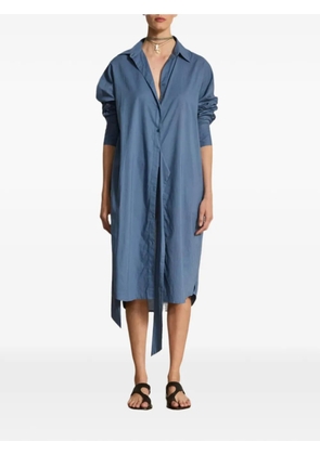 mare di latte Lily tie-waist midi shirt dress - Blue