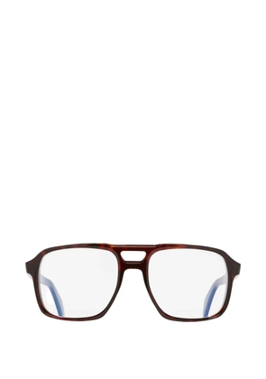 Cutler & Gross tortoiseshell-effect double-bridge glasses - Brown