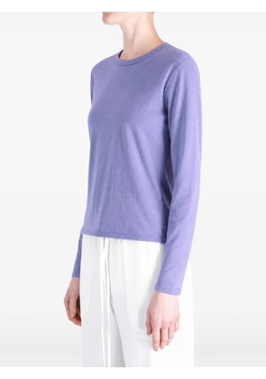 Auralee long-sleeve cotton T-shirt - Purple