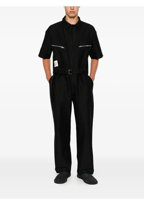 Song For The Mute x Birkenstock belted zip-pocket jumpsuit - Black