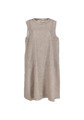 Fabiana Filippi piped sleeveless mini dress - Neutrals