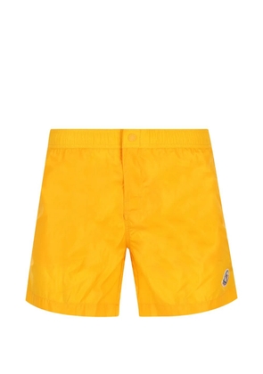 Moncler logo-patch swim shorts - Yellow