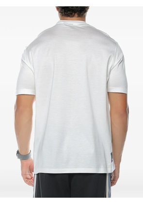 Emporio Armani logo-embroidered crew-neck T-shirt - White