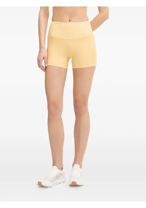 Casall logo-print high-waisted shorts - Yellow