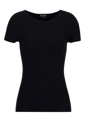 Giorgio Armani short-sleeved knitted top - Blue