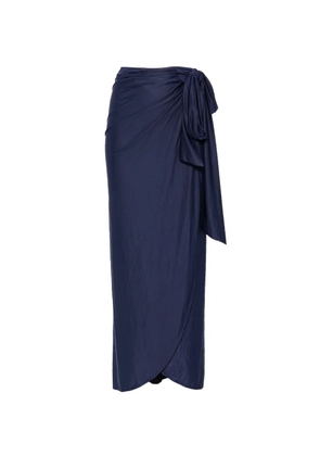 Água de Coco knot-detail sarong - Blue