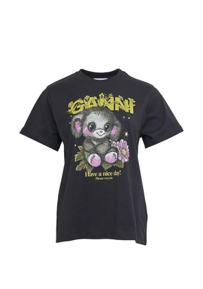 GANNI graphic-print T-shirt - Grey