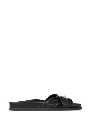 Jimmy Choo Rafi Flat pearl-embellished sandals - Black