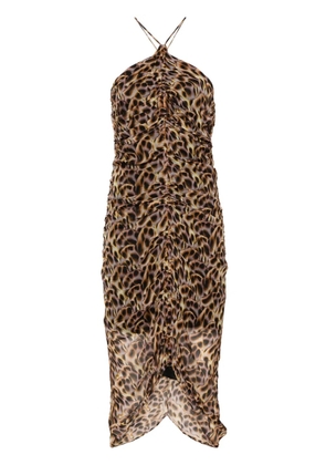 MARANT ÉTOILE Valdi leopard-print midi dress - Brown