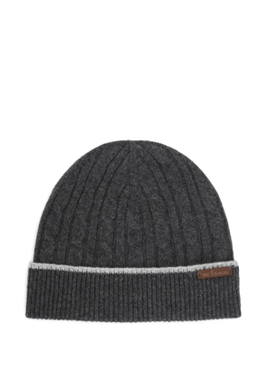 Kiton cable-knit beanie hat - Grey