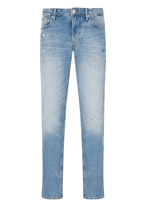 Emporio Armani J06 distressed slim-fit jeans - Blue