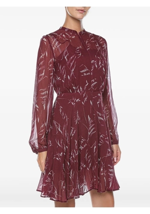Armani Exchange floral-print long-sleeve mini dress - Red