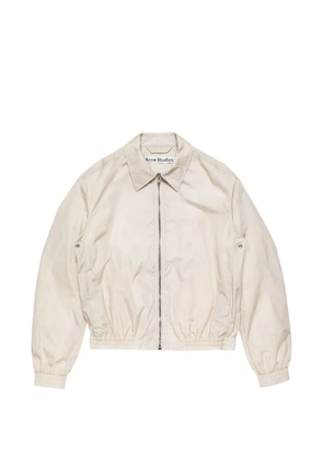 Acne Studios Logo zip fastening jacket - Neutrals