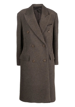 Acne Studios bouclé-texture wool-blend coat - Brown