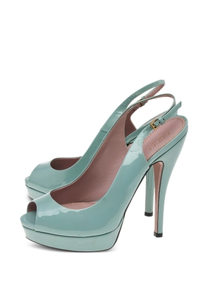 Gucci Pre-Owned peep-toe slingback pumps - Green
