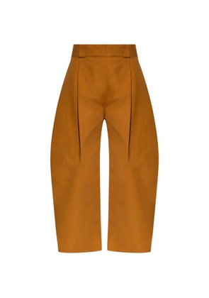 Balenciaga pleated wide-leg trousers - Brown