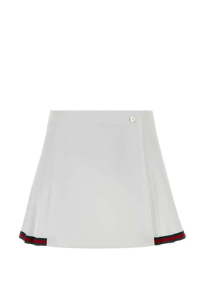 Gucci poplin mini skirt - White