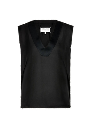 Maison Margiela Bonded Creases sleeveless top - Black