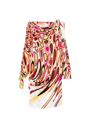 PUCCI Pre-Owned abstract-print midi dress - Pink