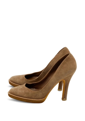 Gucci Pre-Owned platform round-toe pumps - Brown