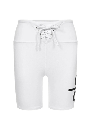 Alo Yoga lace-up biker shorts - White