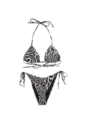 Matinée Kate zebra-print triangle bikini - White