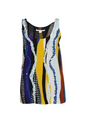 DVF Diane von Furstenberg Jackie sequin-embellished top - Black