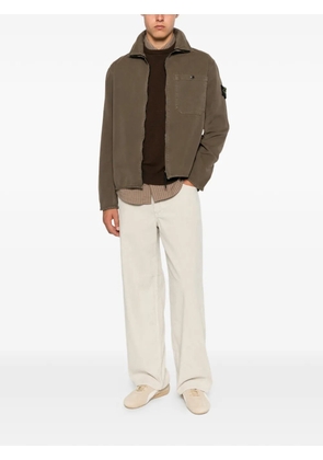 Stone Island chest-pocket zip-up jacket - Brown
