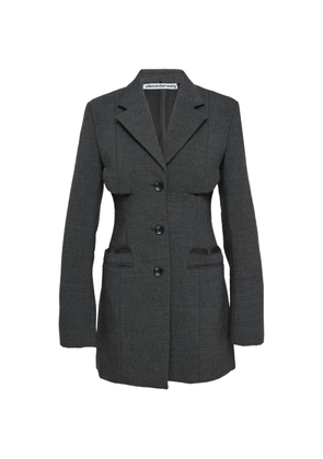 Alexander Wang cut-out single-breasted blazer - Grey