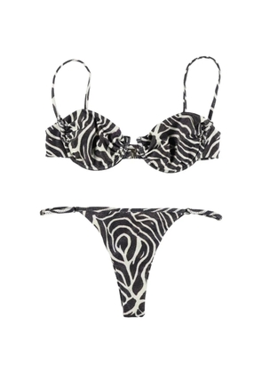 Matinée Marina zebra-print bikini - White