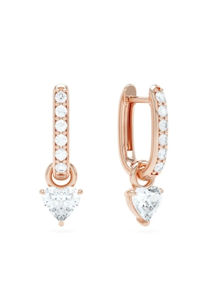 LOEV 14kt rose gold Allday diamond hoop earrings - Pink