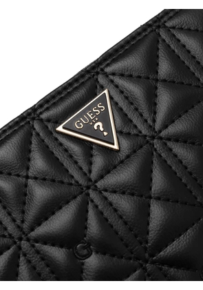GUESS USA 4G quilted clutch bag - Black