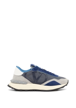 Valentino Garavani Netrunner fabric and suede trainers - Blue