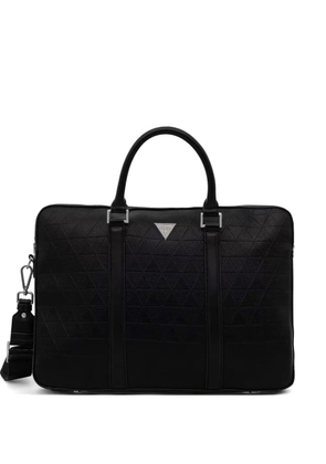 GUESS USA Torino geometric-patterned briefcase - Black