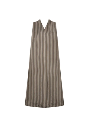 Alysi striped midi dress - Neutrals