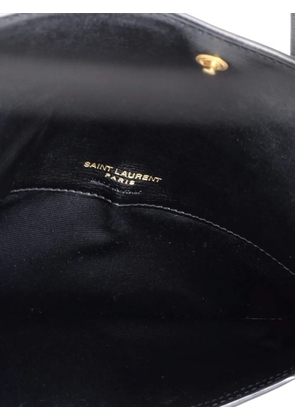 Saint Laurent Pre-Owned Classic Monogram Phone Holder Shoulder Bag Leather crossbody bag - Black
