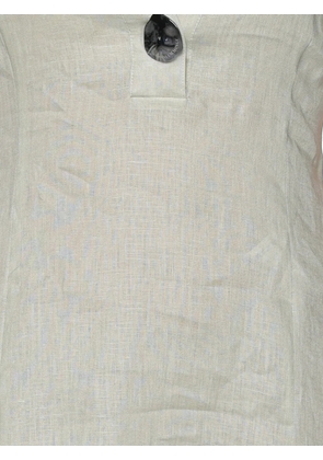 Armani Exchange bow-detail ruffled dress - Grey